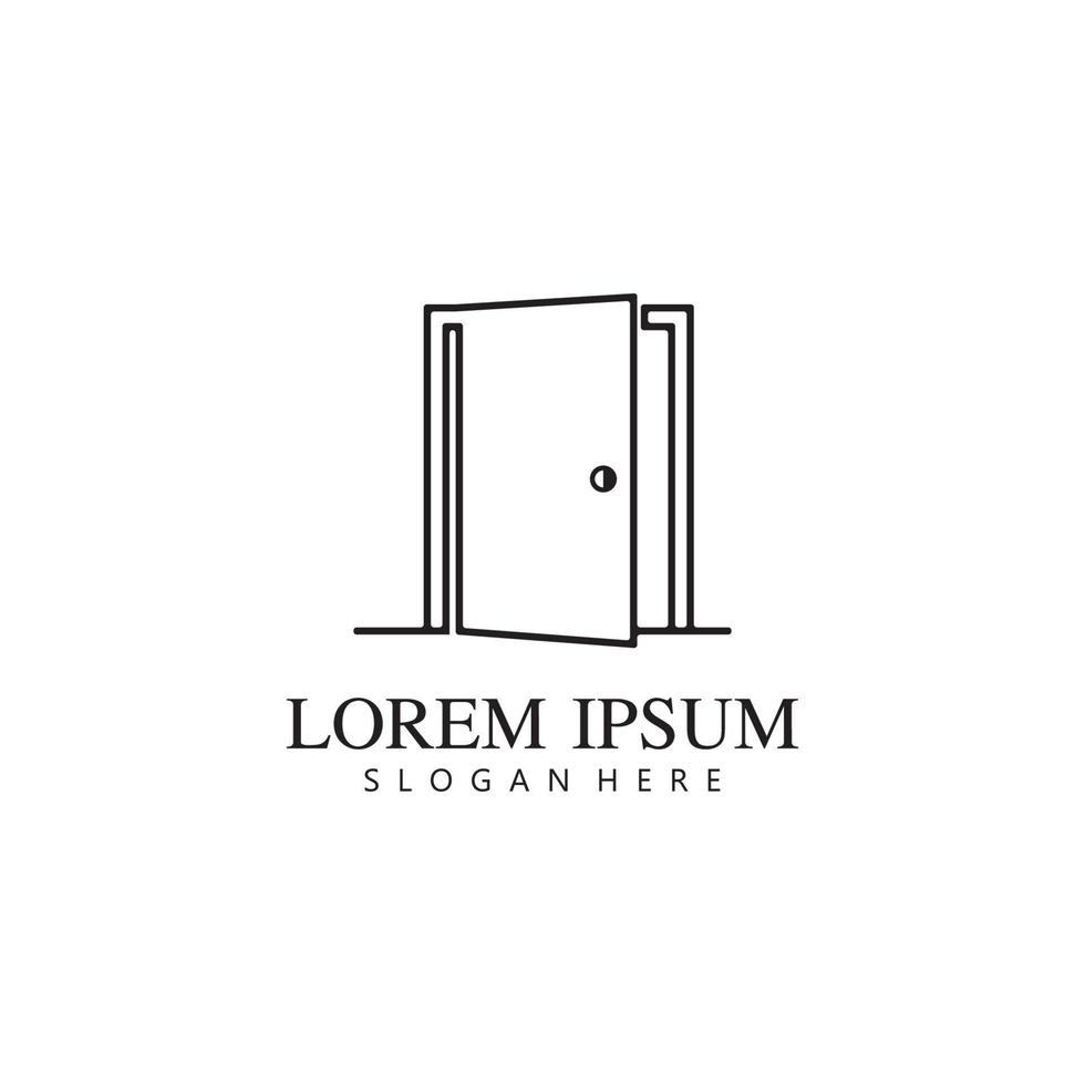 Open door logo concept vector