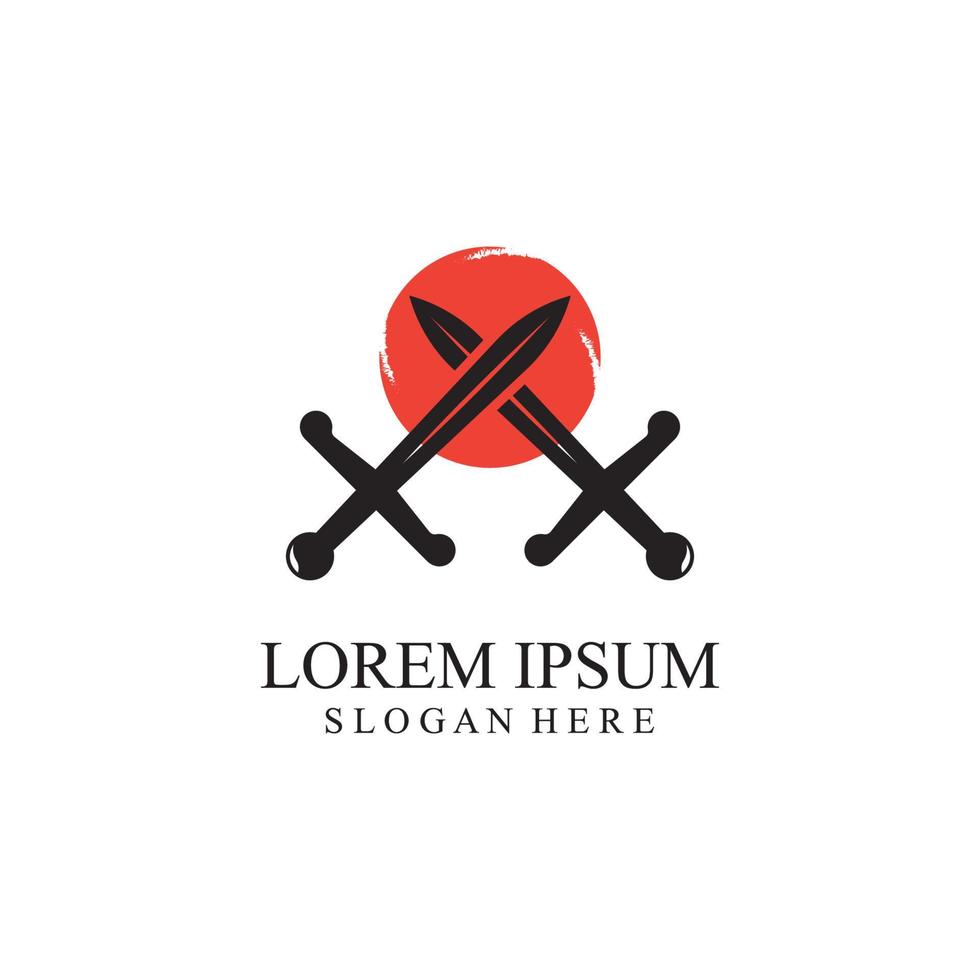 sword logo design. vector