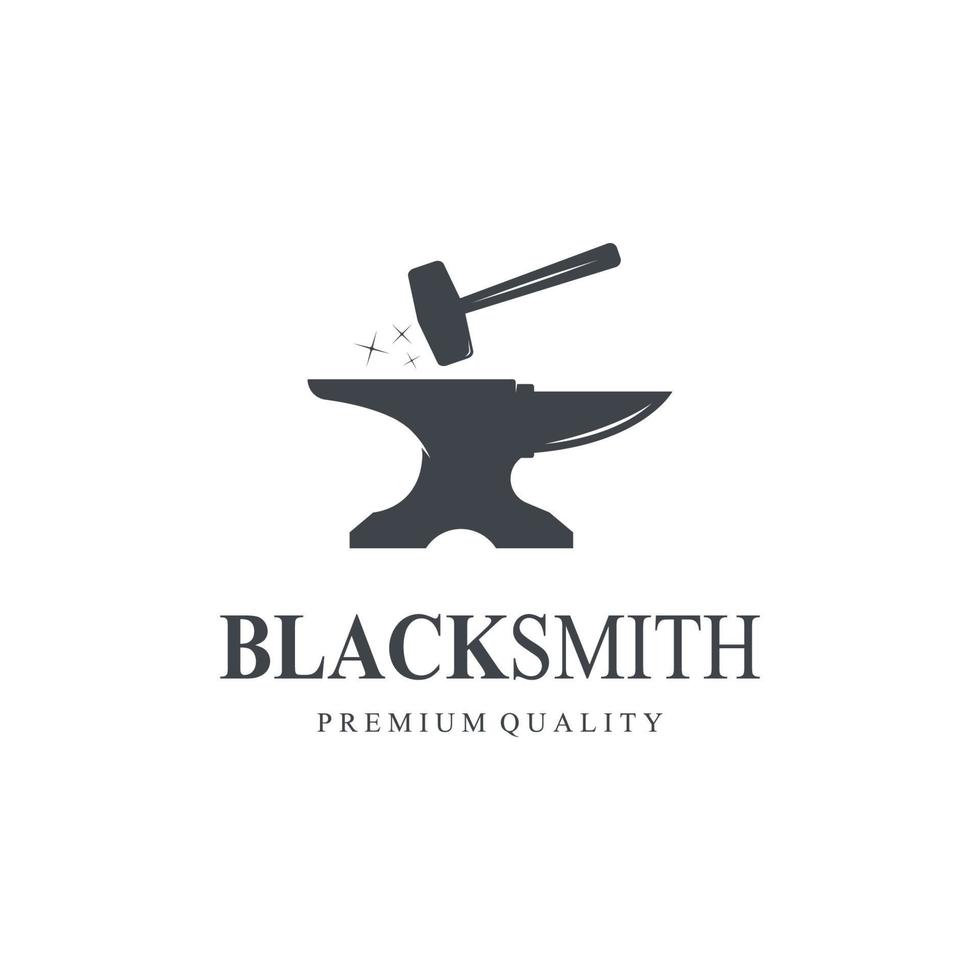 Blacksmith logo design vector