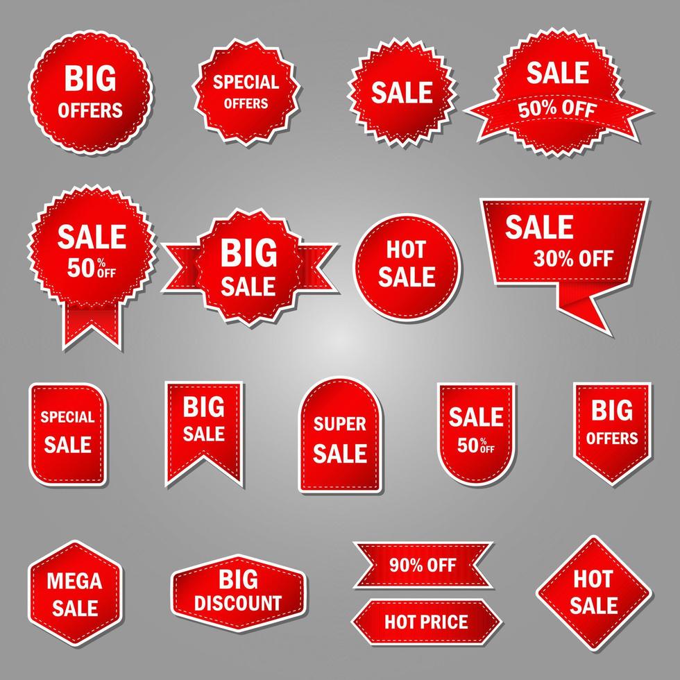 Sticker tag new ribbon icon badge label. vector