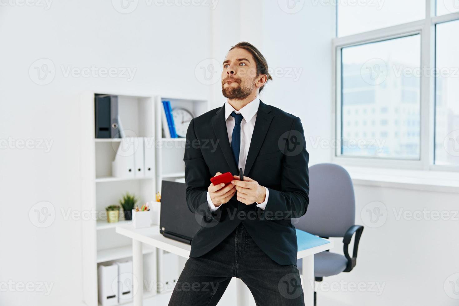 man in a suit official documents work office lifestyle photo
