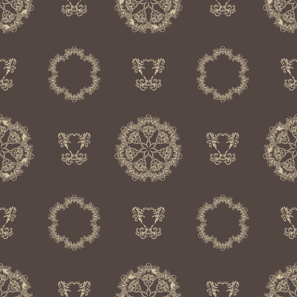 Damask seamless pattern element vector. vector