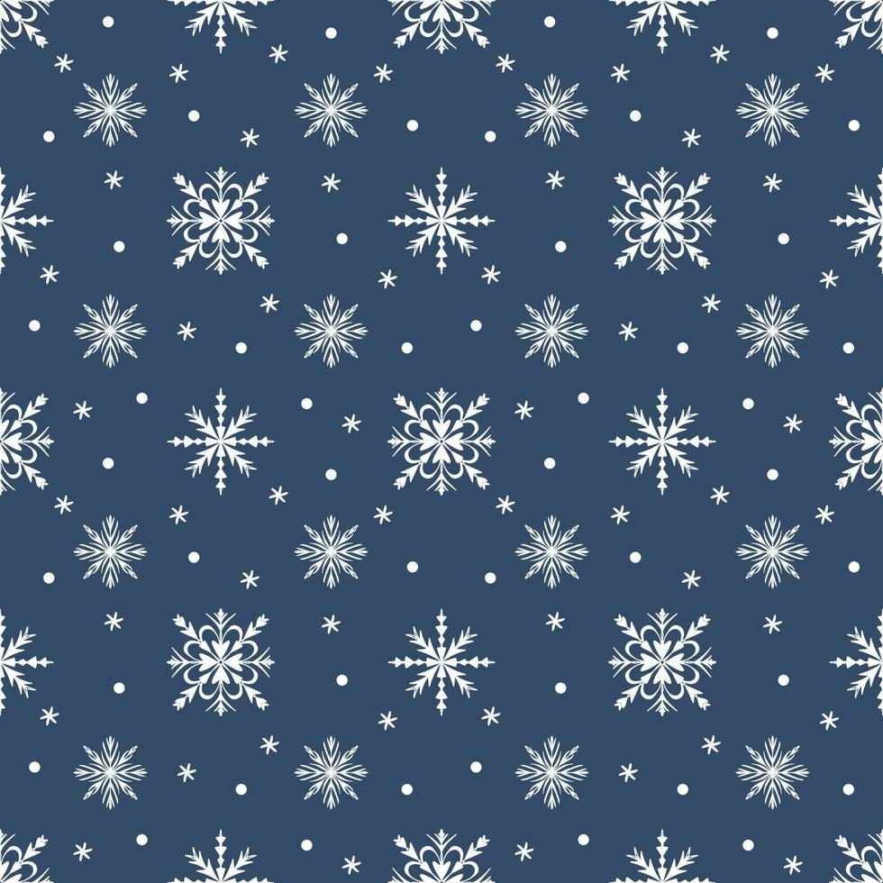 Snowflake seamless pattern. vector snowflakes background.