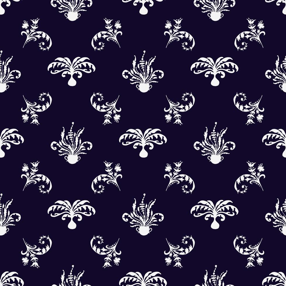 Damask seamless pattern for design, vector Illustration.