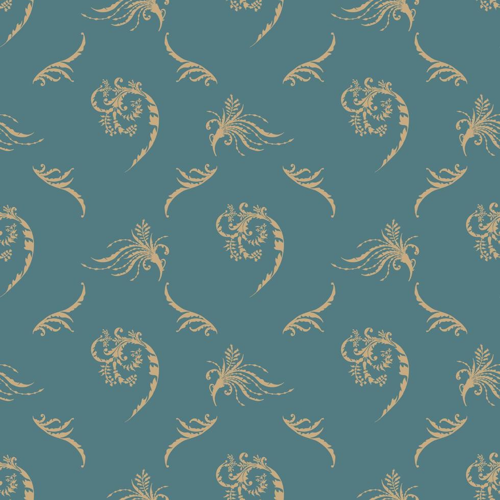 vector textil fondo de pantalla damasco sin costura modelo.