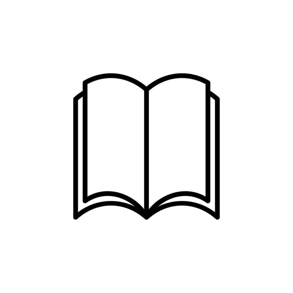 icon book library audiobook open vector education online sign