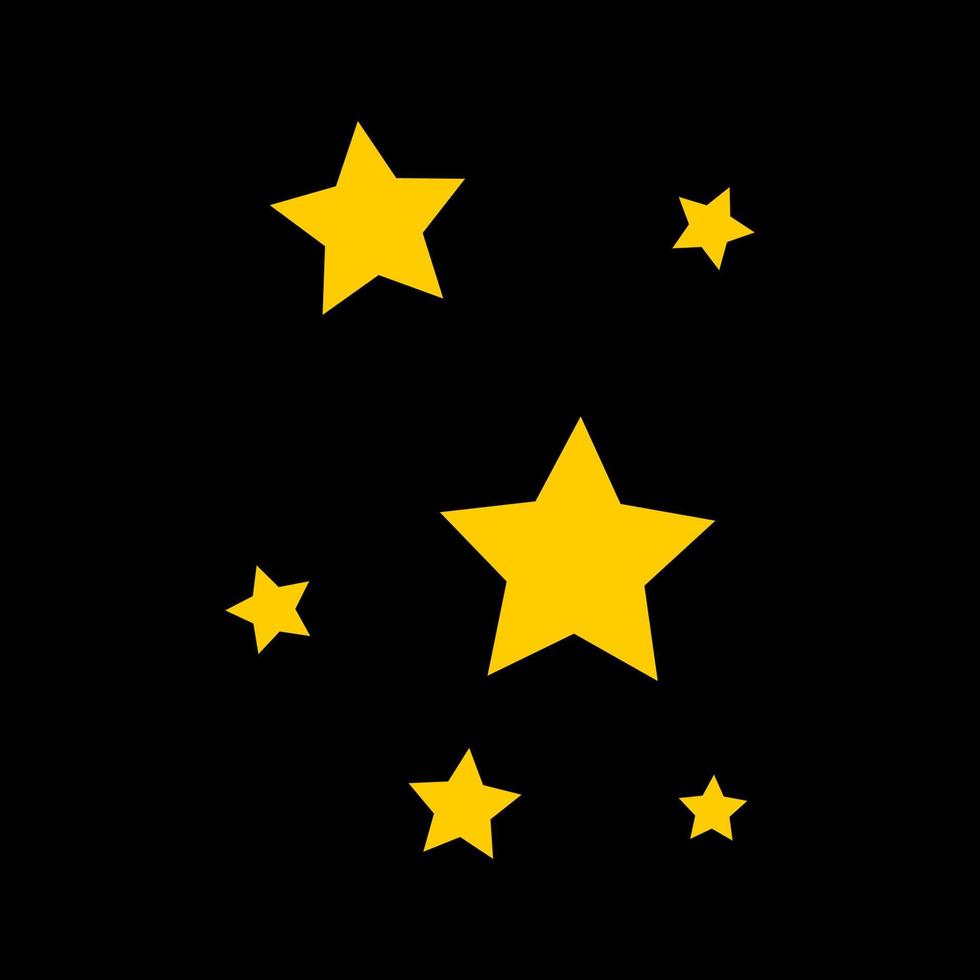 yellow star on dark background vector