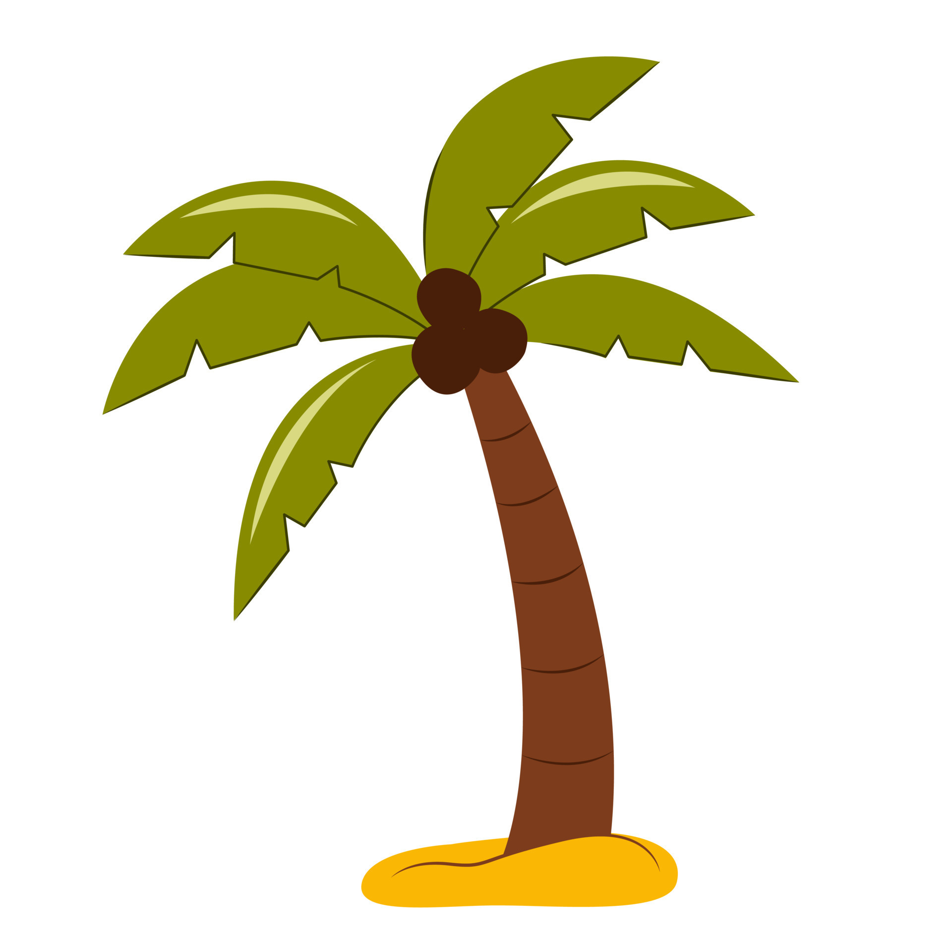 A tropical palm plant. The concept of the jungle and summer. Vector ...