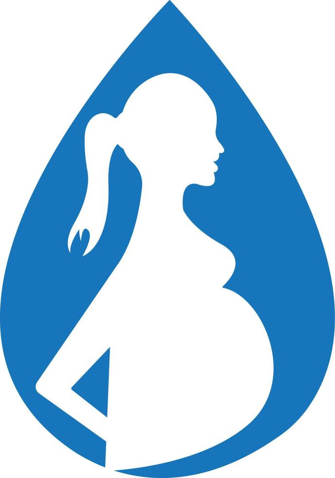 logotipo de mujer embarazada. Plantilla de icono de vector de mujeres embarazadas.