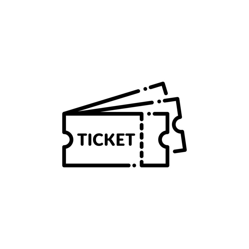 ticket icon vector