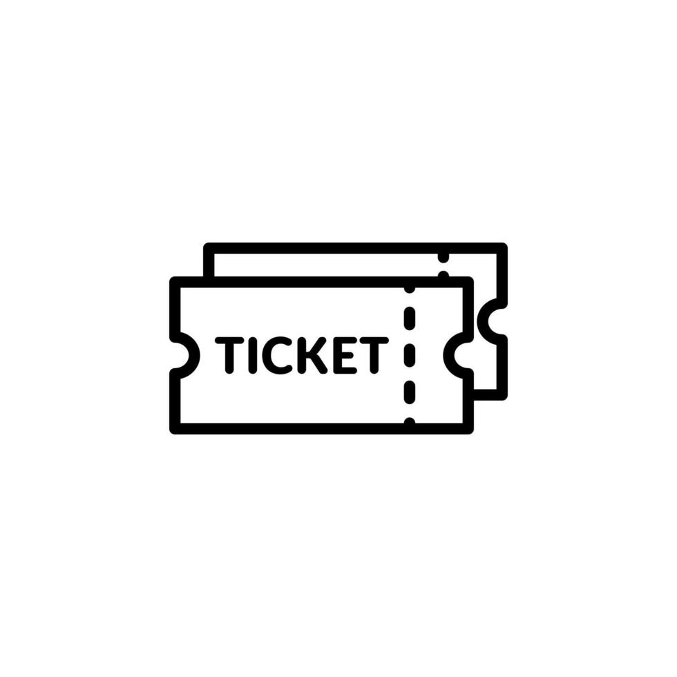 ticket icon vector