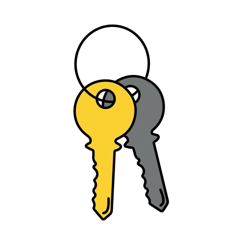 Keys. Doodle style icon. vector