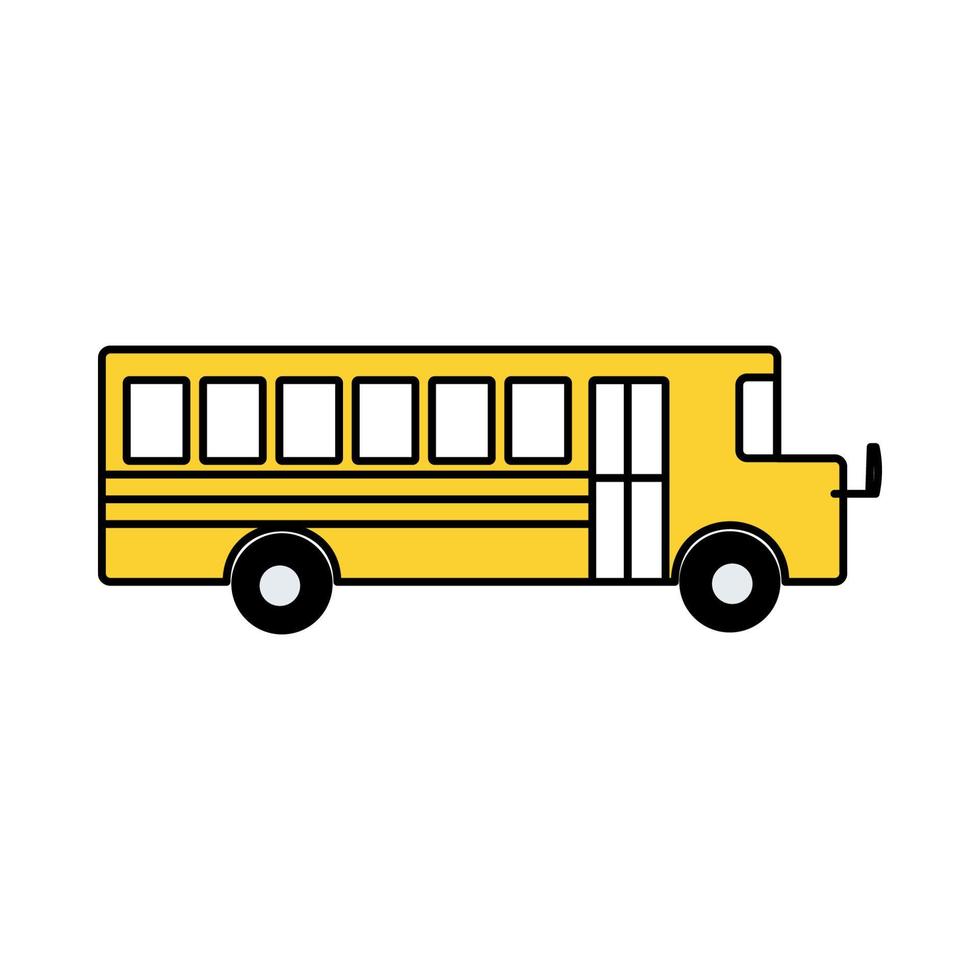 School bus. Doodle style icon. vector