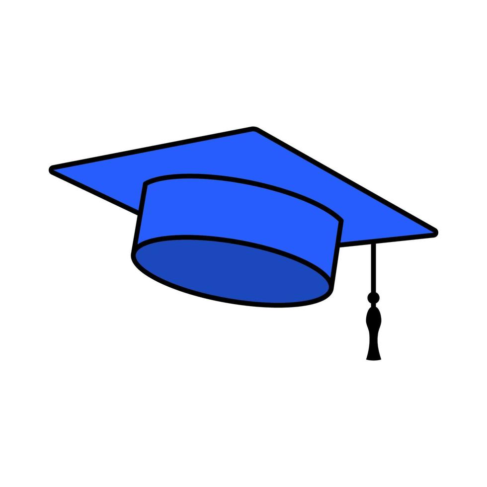 Graduate cap. Doodle style icon. vector