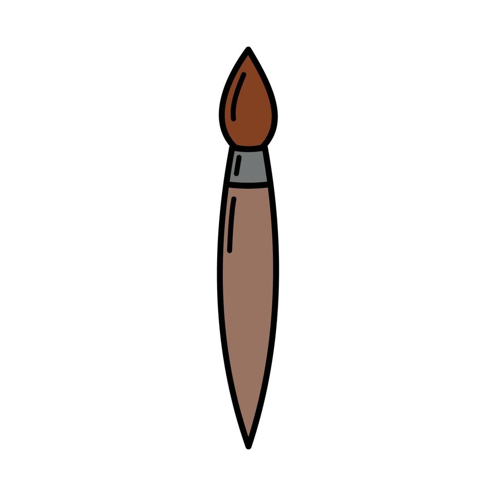 Brush. Doodle style icon. vector