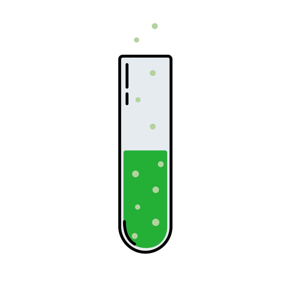 Flask with liquid. Doodle style icon. vector