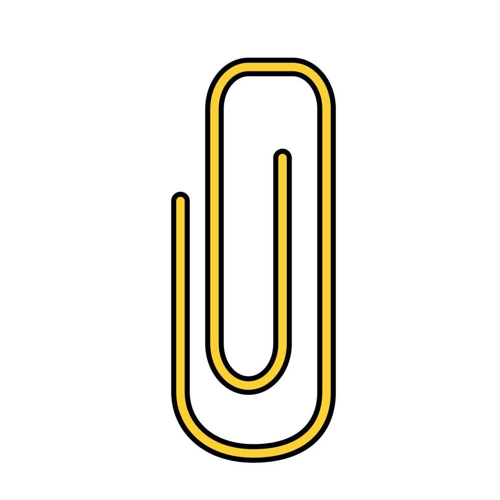 Paper clip. Doodle style icon. vector