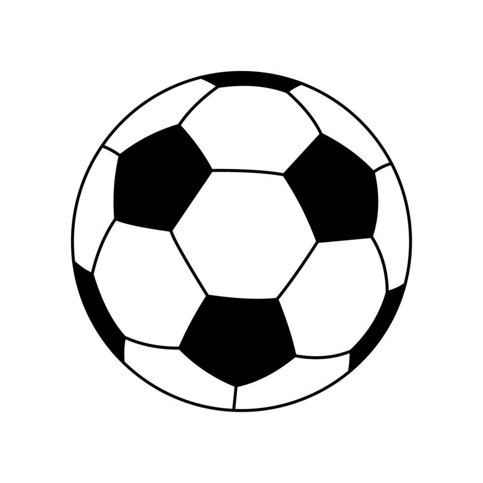 Soccer ball. Doodle style icon. vector