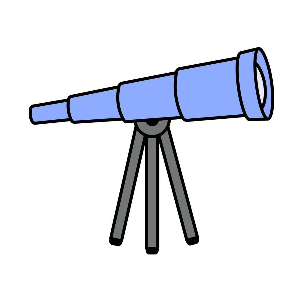 Spyglass. Doodle style icon. vector