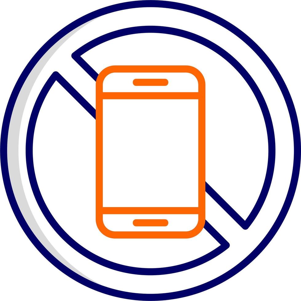 No Mobile Phone vector icon
