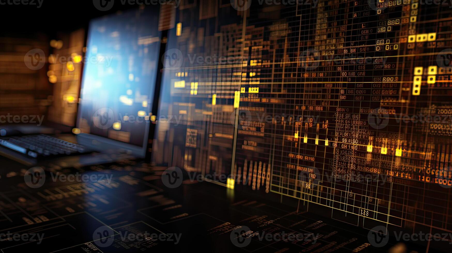 Programming code abstract technology background of software developer and Computer script. . photo