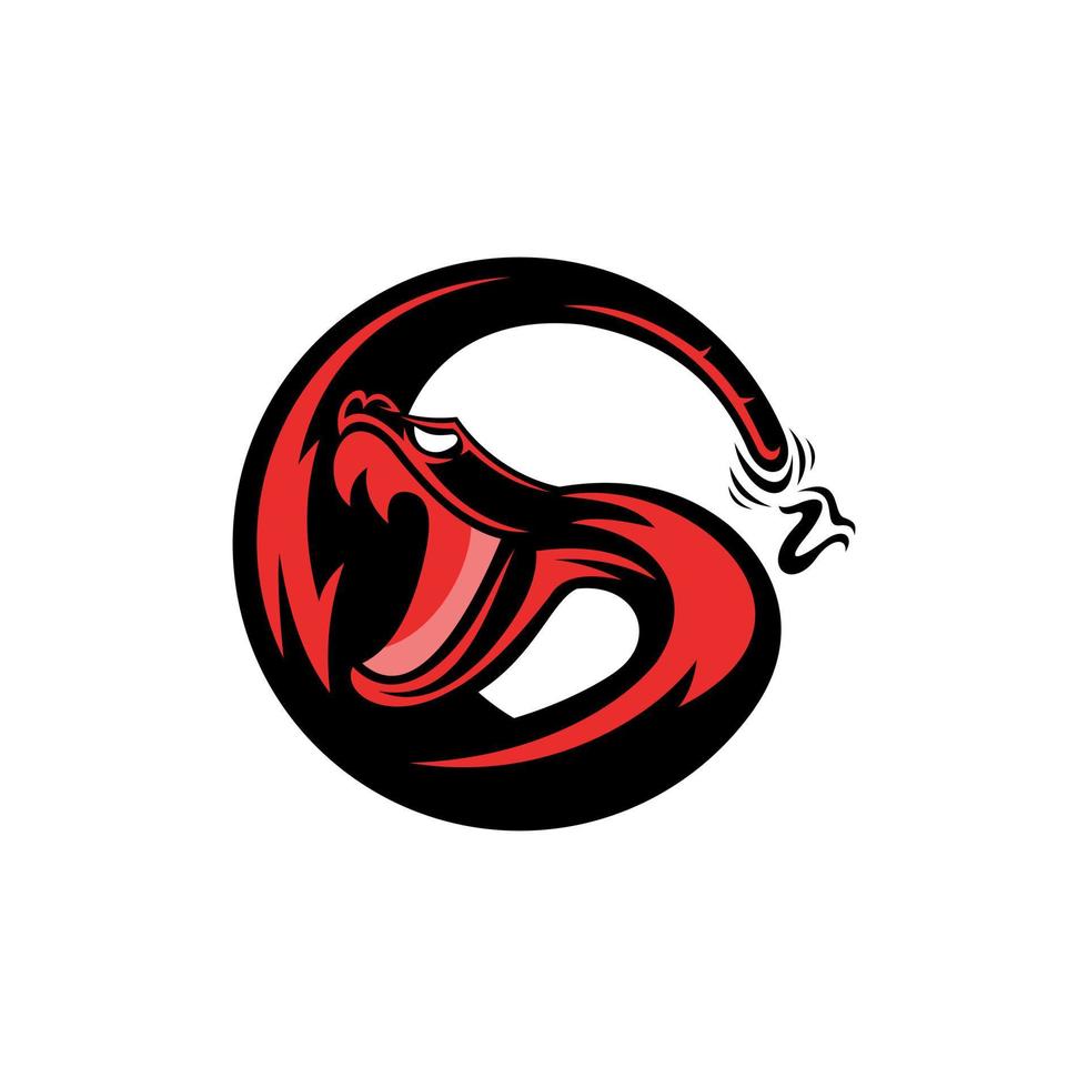 Initial letter g animal snake viper creative logo vector