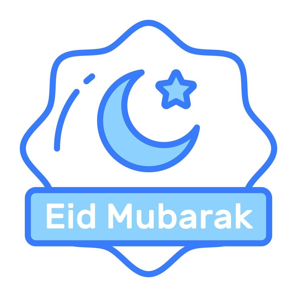 Eid mubarak vector design in modern and trendy style, easy to use icon