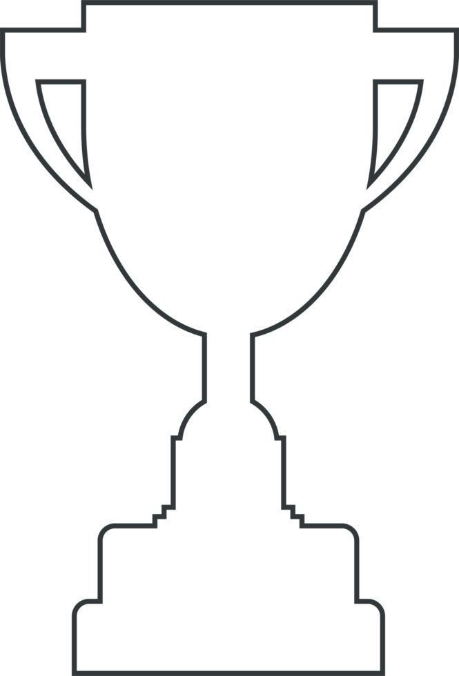 línea trofeo taza png