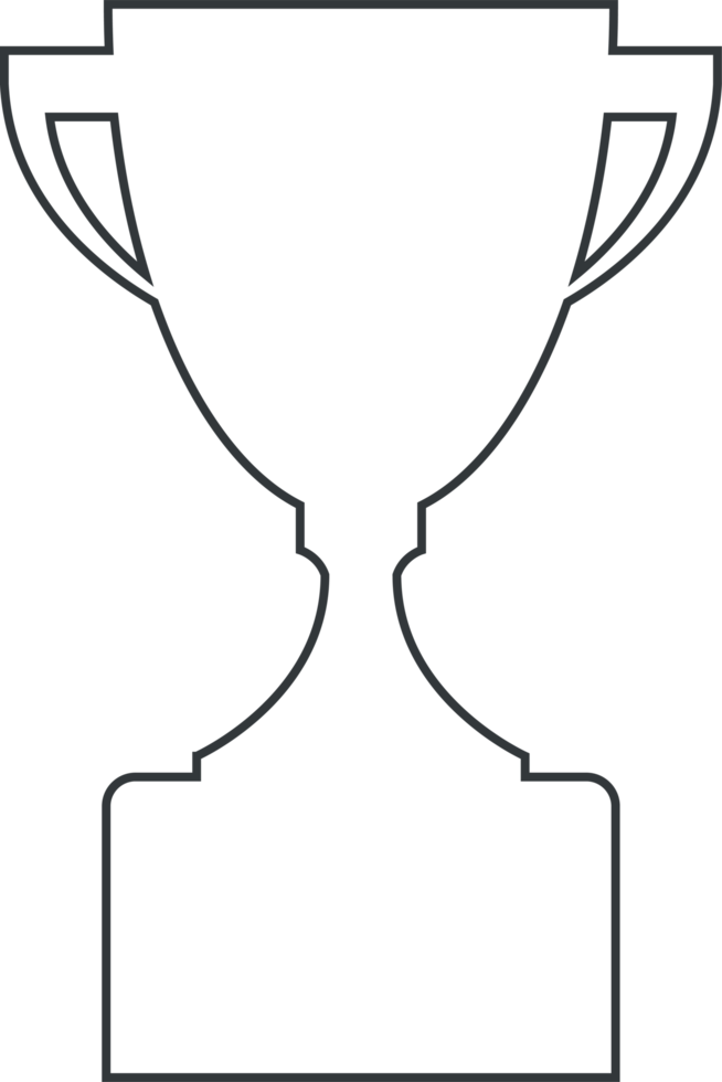 línea trofeo taza png