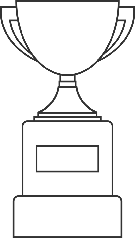 Line trophy cup clip art png