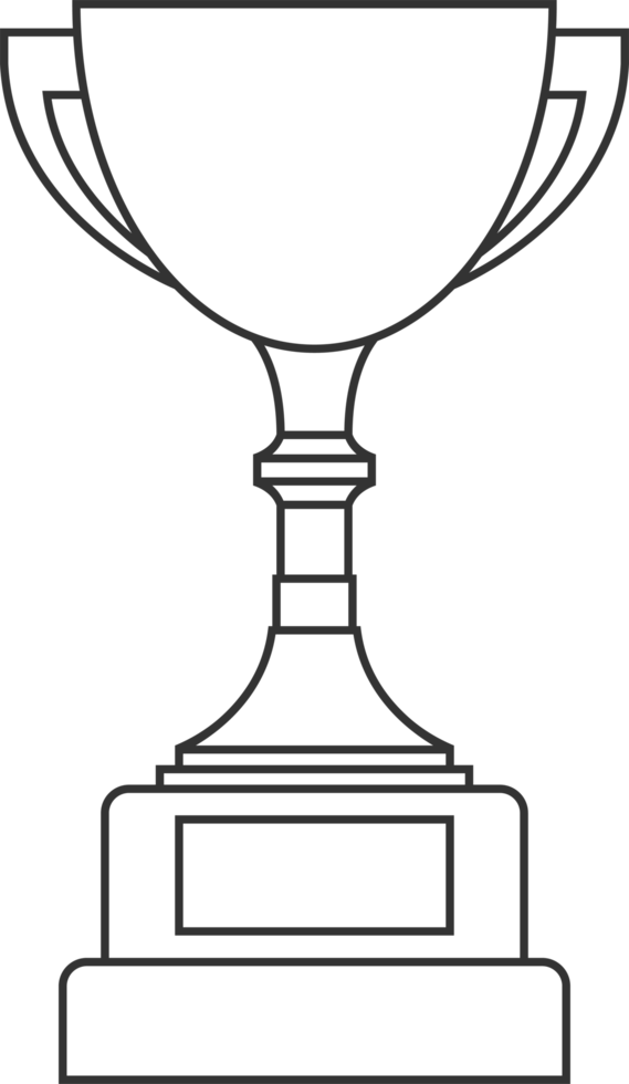 Line trophy cup clip art png