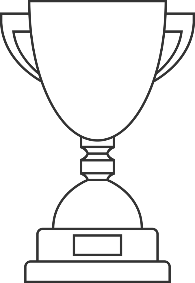 Line trophy cup clip art png