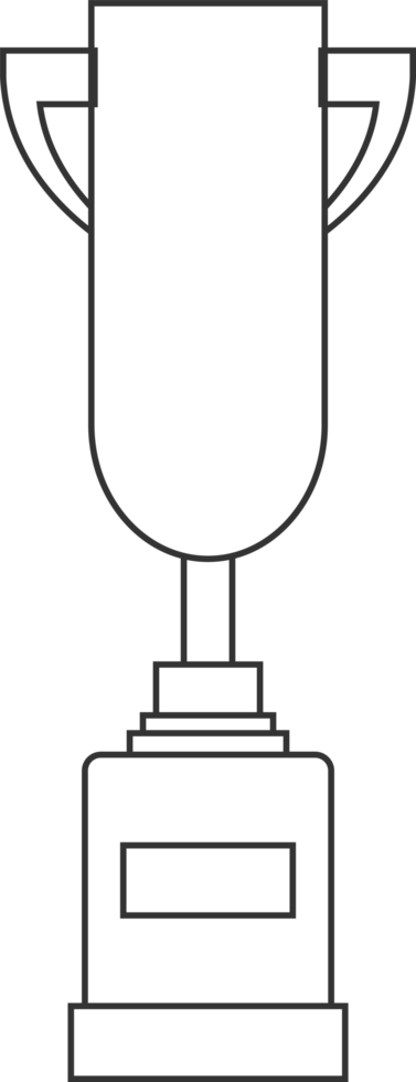 Line trophy cup clip art png