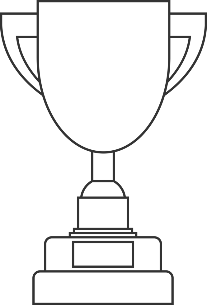 Line trophy cup clip art png