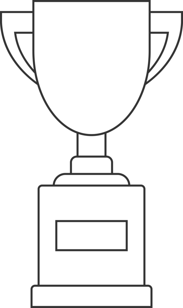 Line trophy cup clip art png