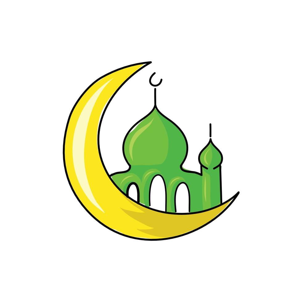 Mosque islamic isolated vector design