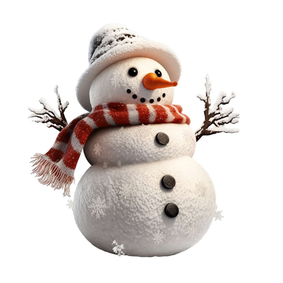 Christmas Snowman with transparent background png