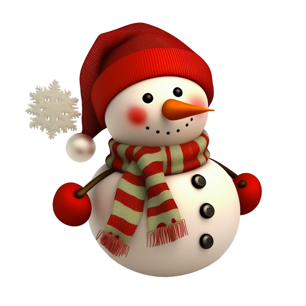 Christmas Snowman with transparent background png