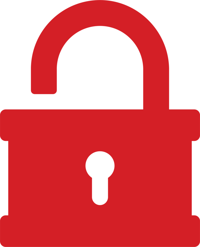 Padlock icon in flat style clip art png