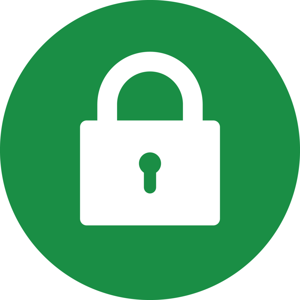 Padlock icon in flat style clip art png