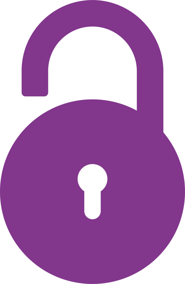 Padlock icon in flat style clip art png