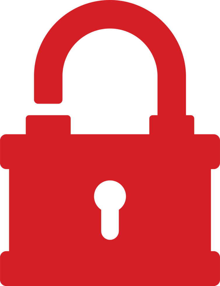 Padlock icon in flat style clip art png