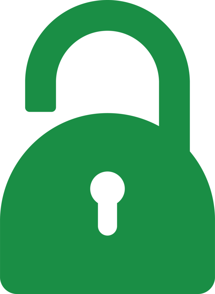 Padlock icon in flat style clip art png