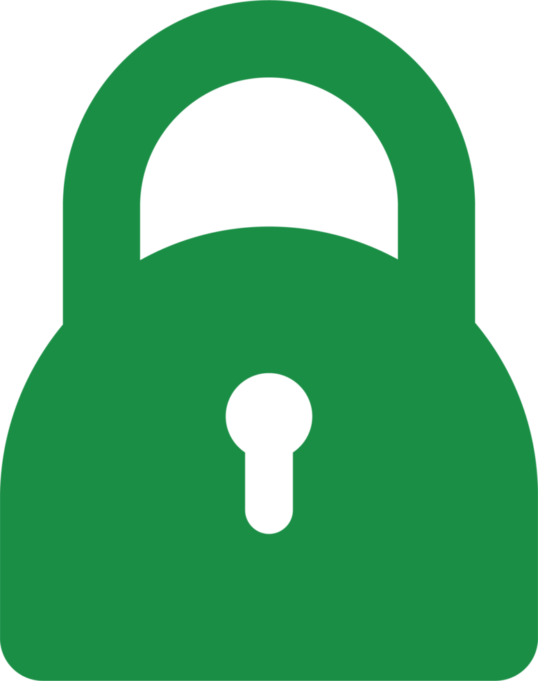 Padlock icon in flat style clip art png