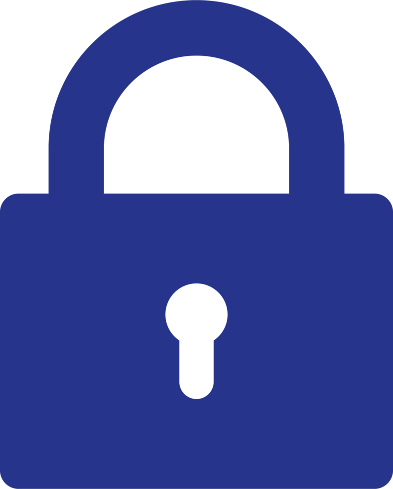 Padlock icon in flat style clip art png