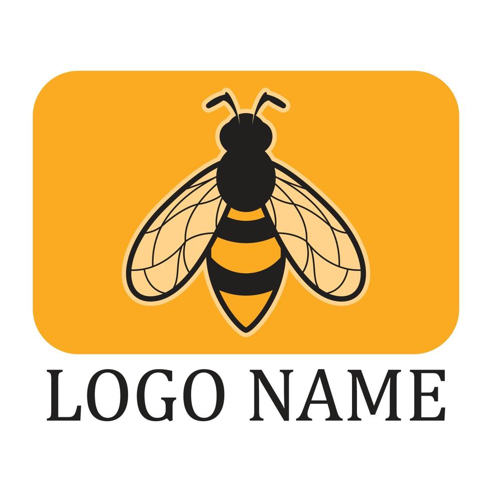 icono de diseño de ilustraciones de logotipo de abeja vector