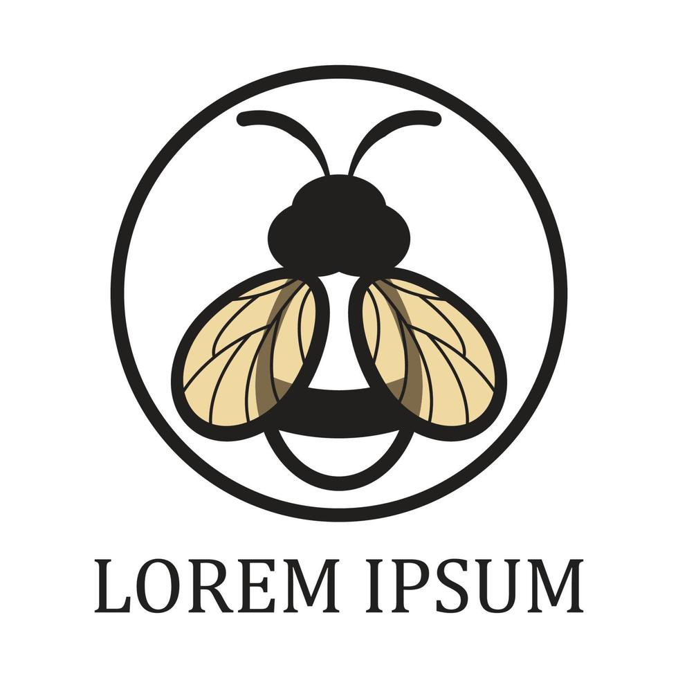 bee logo illustrations design icon vector