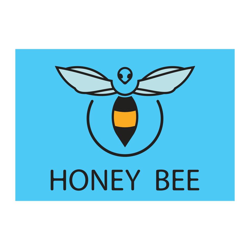 bee logo illustrations design icon vector