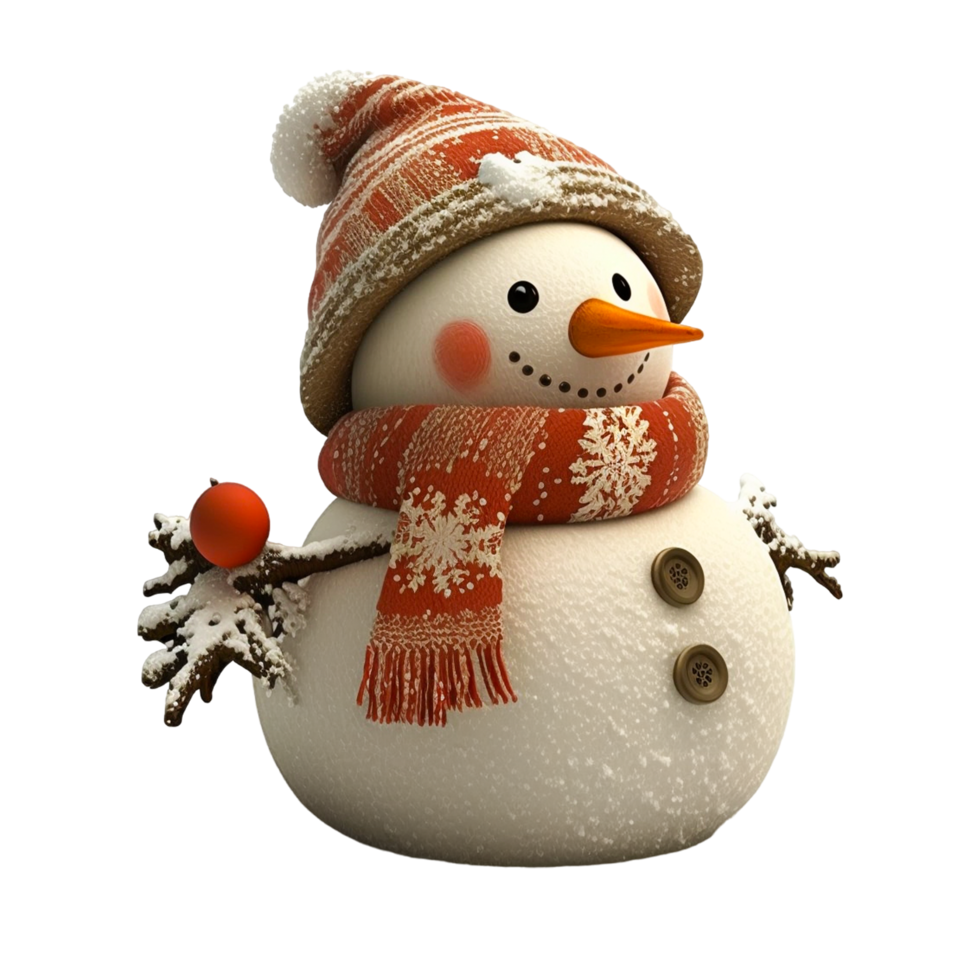 Christmas Snowman with transparent background png