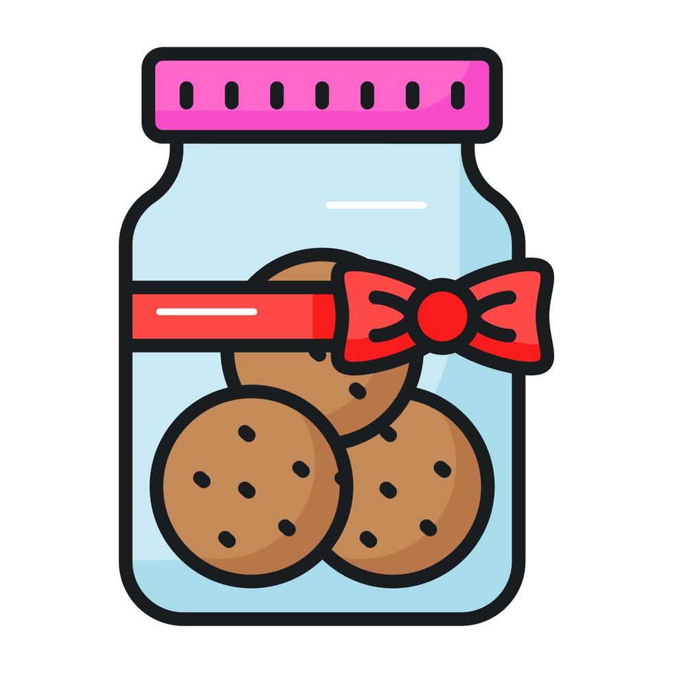 Carefully crafted icon of cookies jar in modern style, easy to use icon vector
